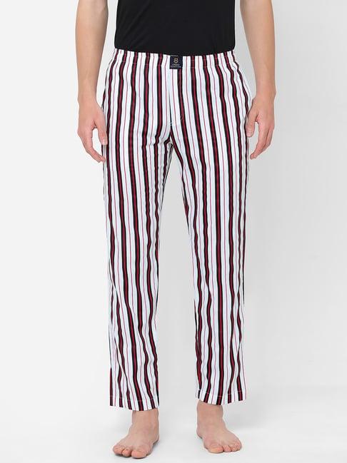 urban scottish multicolored regular fit striped lounge pants