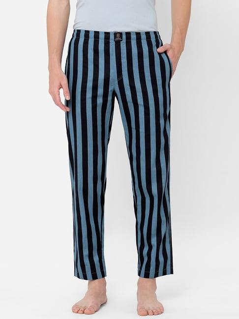 urban scottish multicolored regular fit striped lounge pants