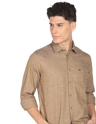 urban texture heathered casual shirt