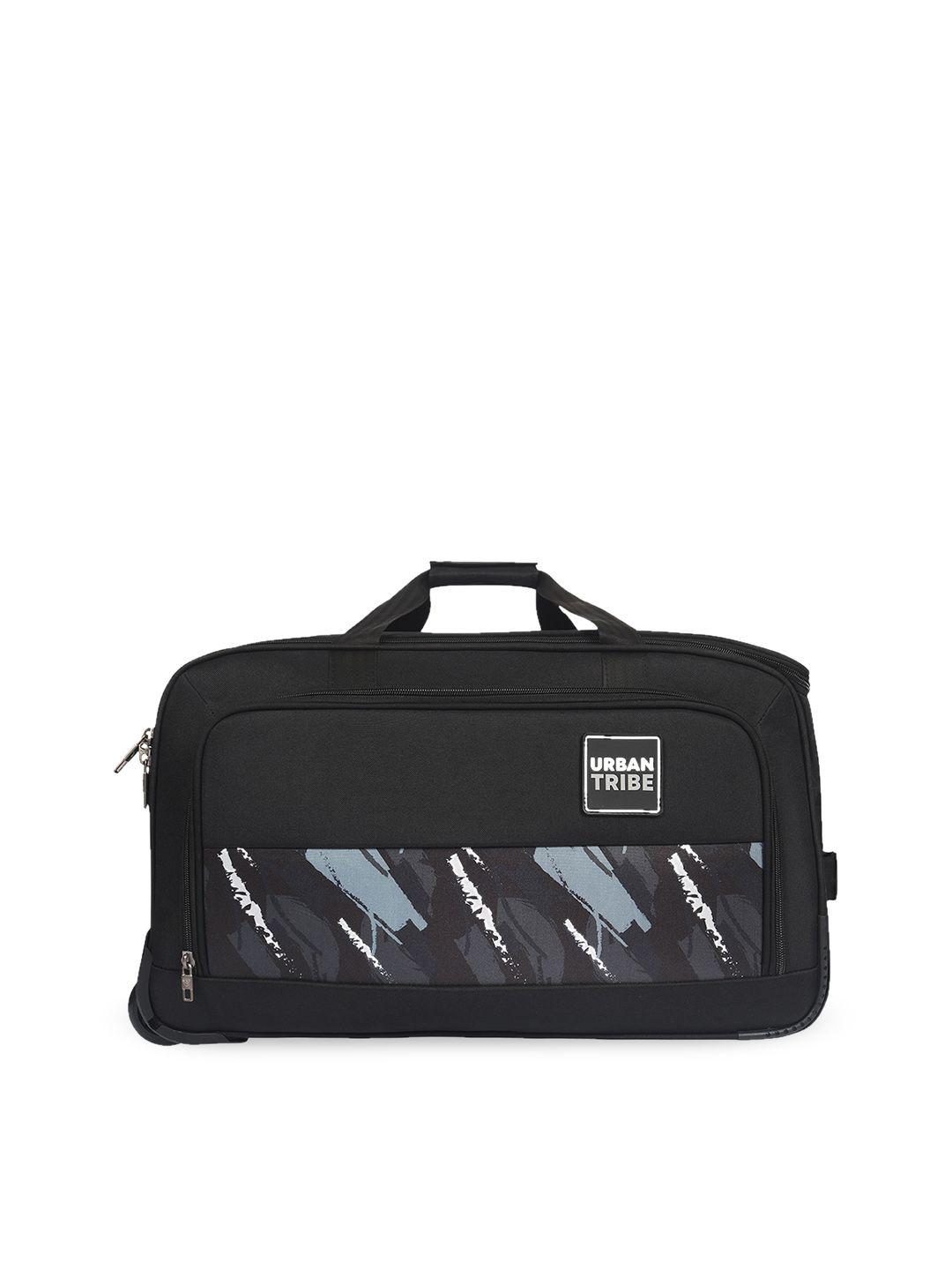 urban tribe printed soft-sided cabin duffel trolley bag