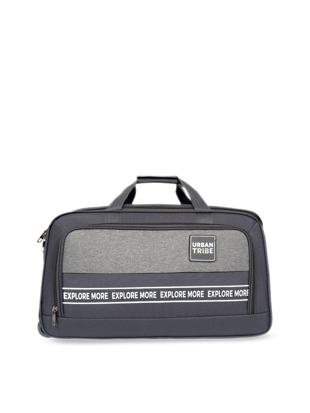 urban tribe printed wheeled duffel bag