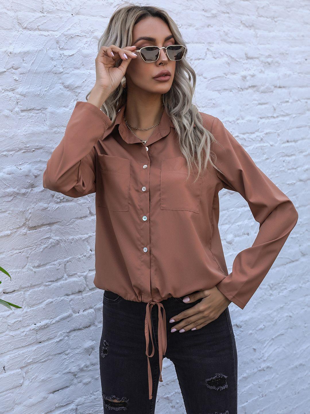 urbanic brown shirt style top