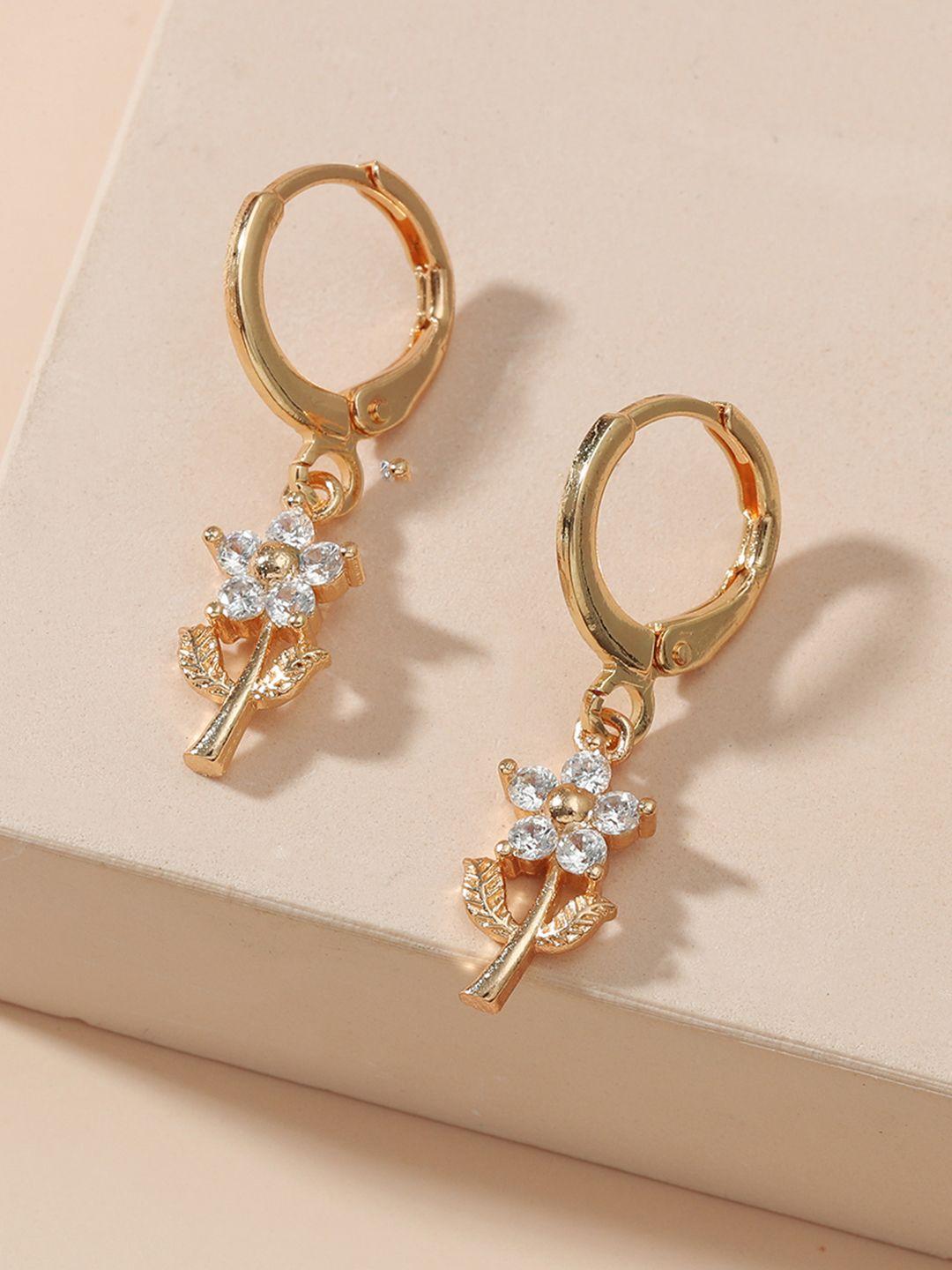 urbanic gold-toned circular drop earrings