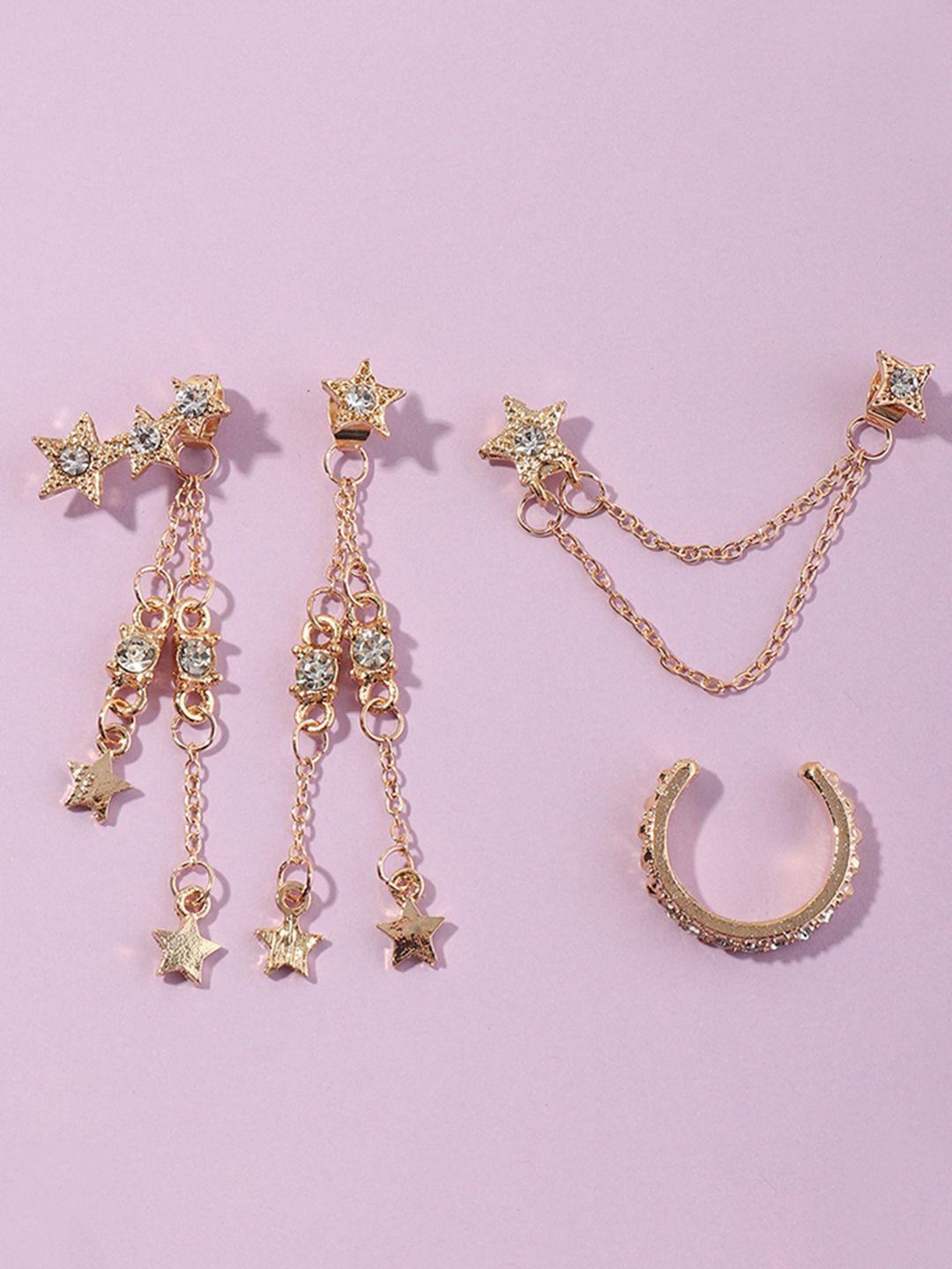 urbanic gold-toned set of 4 earrings