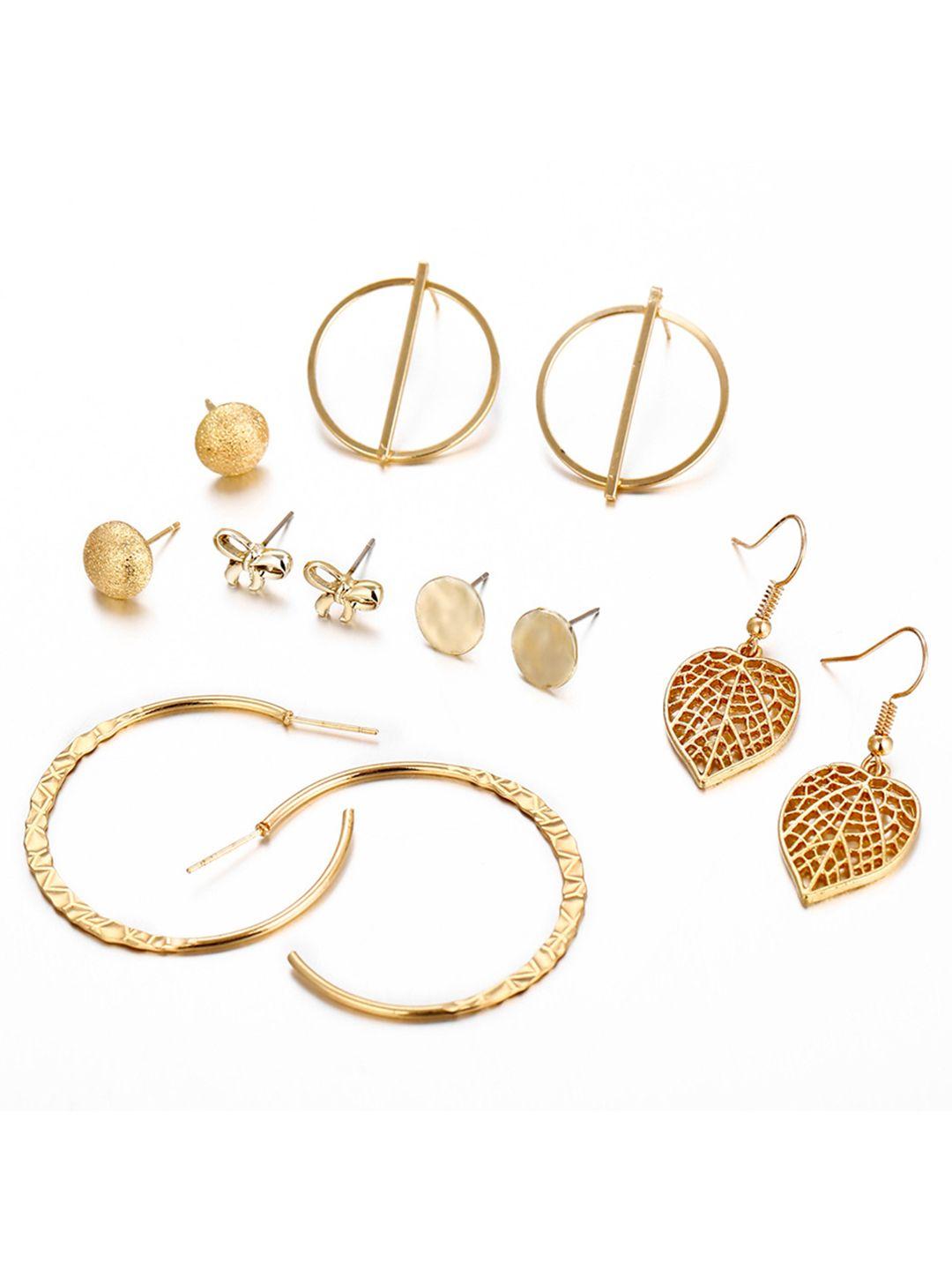 urbanic gold-toned set of 6 earrings