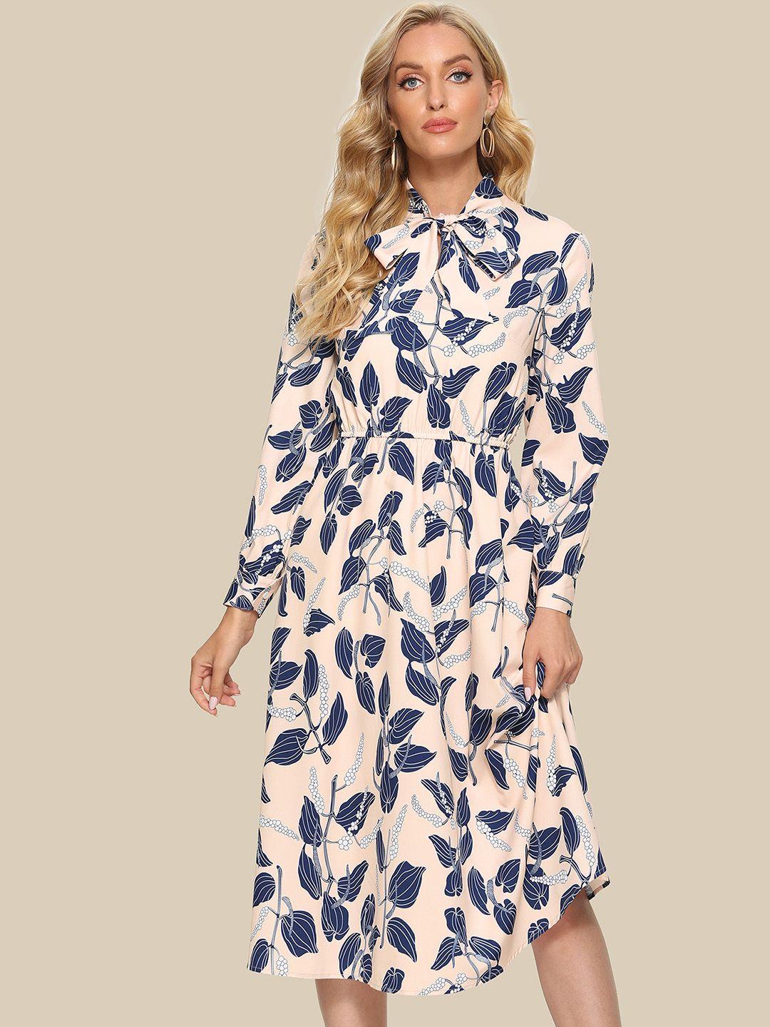 urbanic blue & pink floral dress