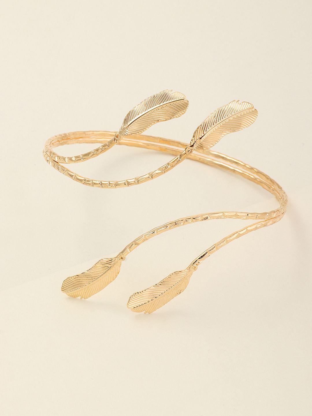 urbanic women gold-toned feather armlet