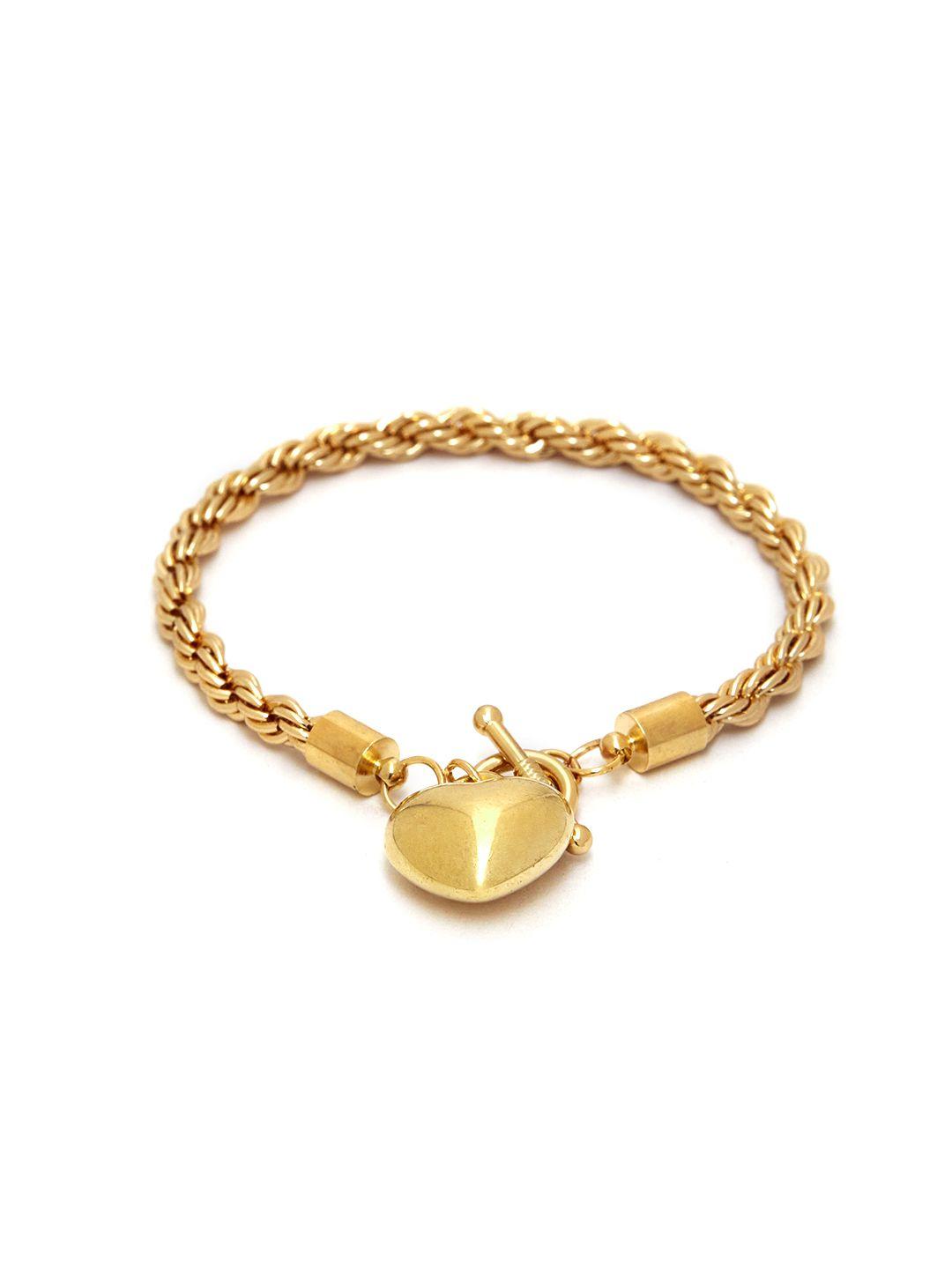 urbanic women gold-toned set of 3 charm bracelet