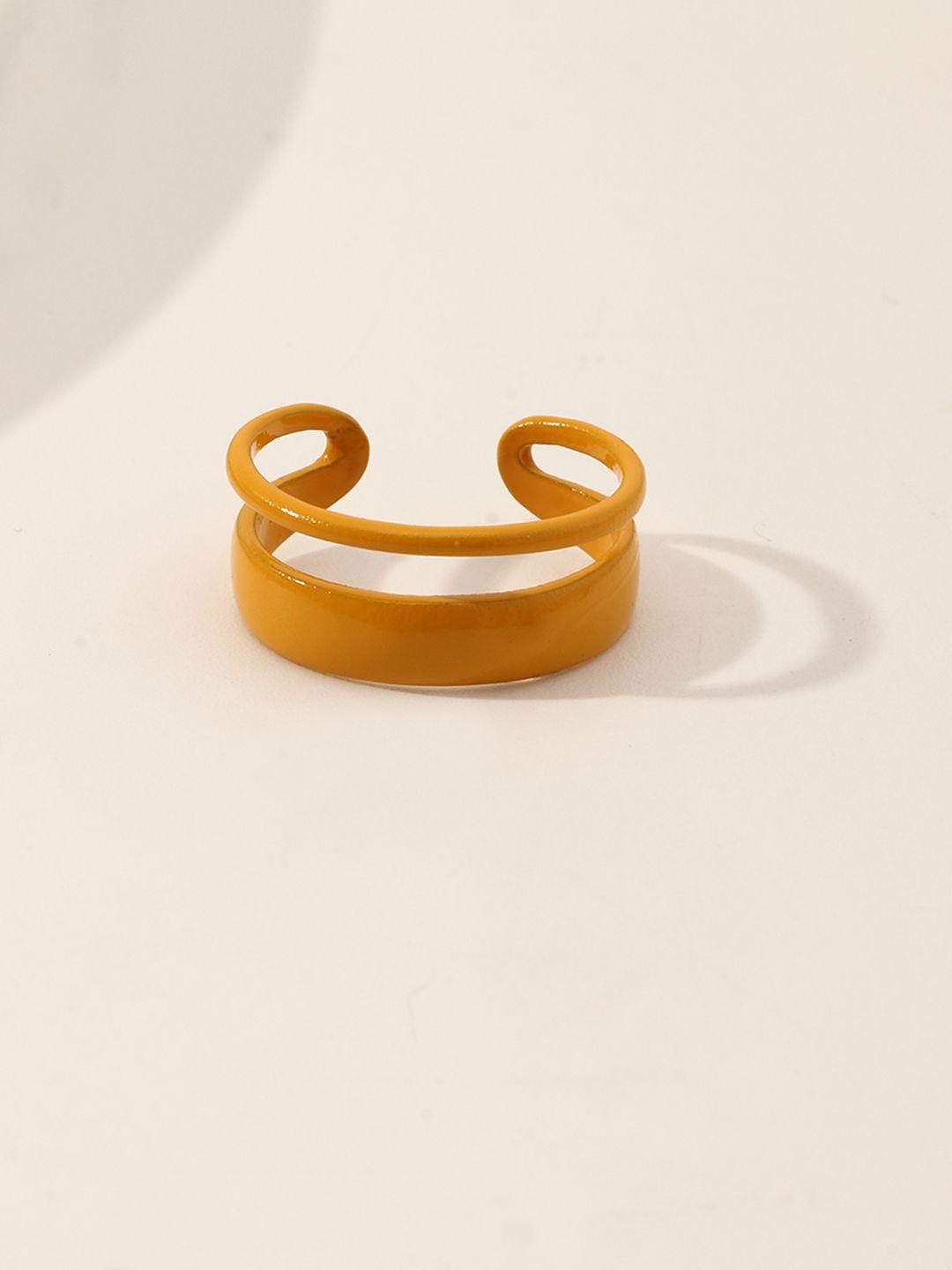 urbanic women orange geometric imitation ring