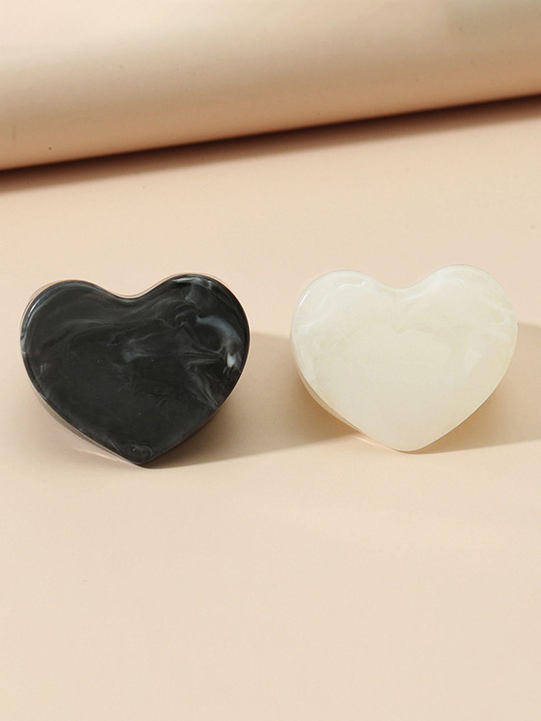 urbanic women set of 2 heart imitation finger rings