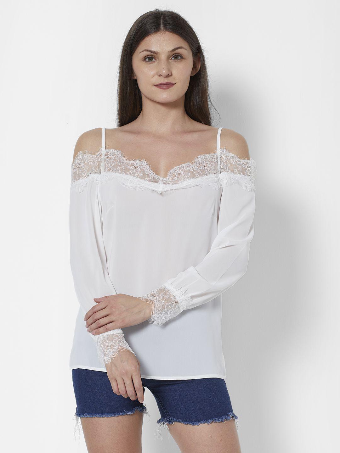 urbanic women white solid top