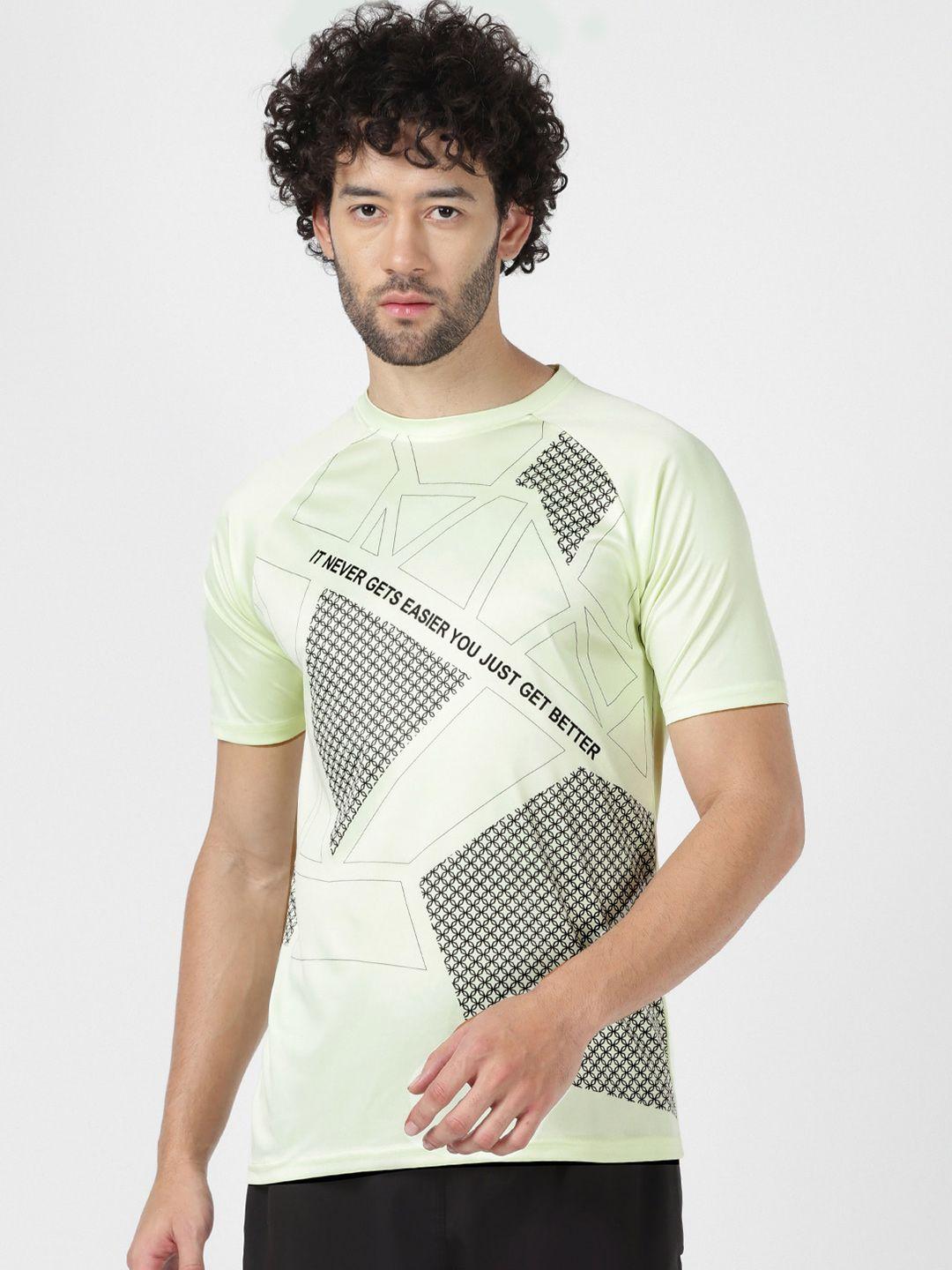 urbanmark abstract printed raglan sleeves t-shirt