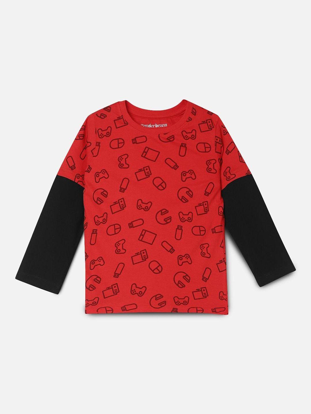 urbanmark boys conversational printed cotton t-shirt