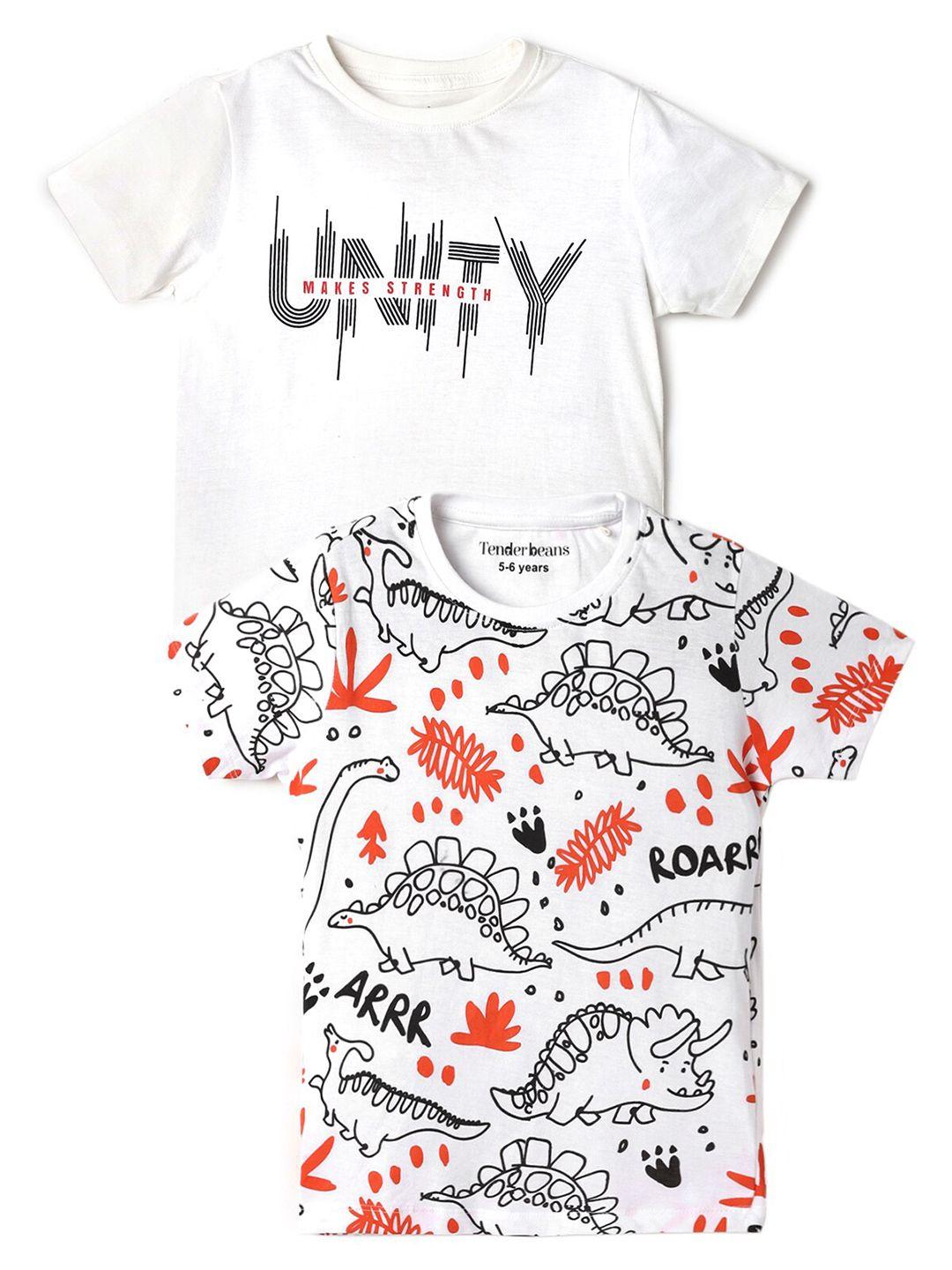 urbanmark boys pack of 2 printed cotton t-shirt