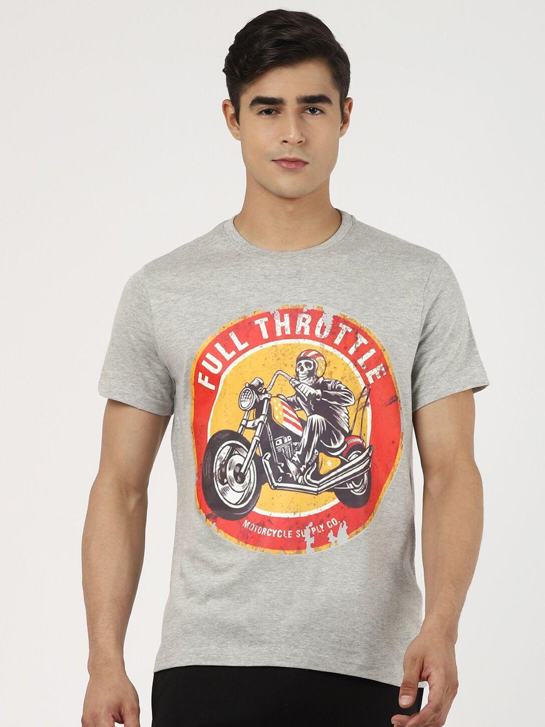 urbanmark graphic printed pure cotton t-shirt