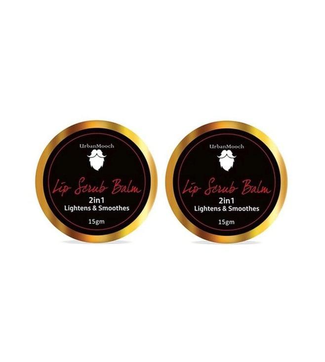 urbanmooch lip scrub balm 2 in 1 lightens & smoothen (pack of 2)