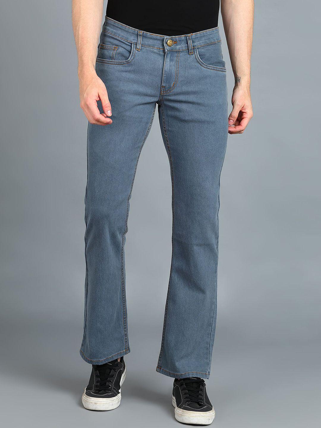 urbano fashion men mid rise light fade stretchable bootcut jeans