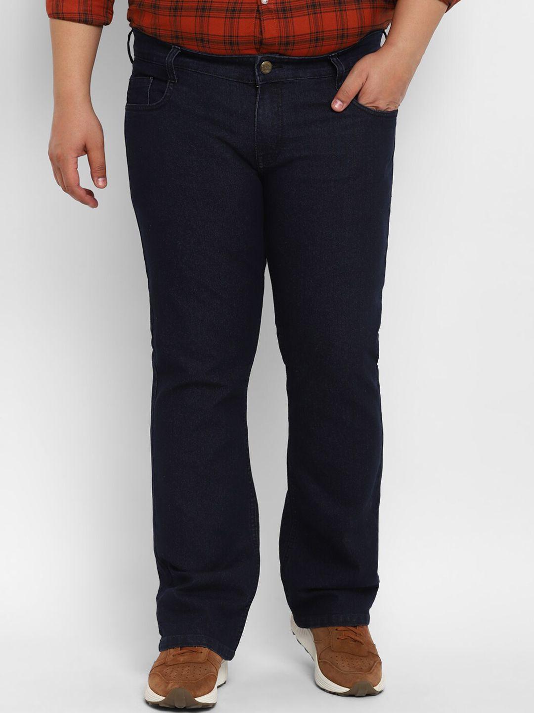 urbano plus men mid-rise bootcut stretchable jeans