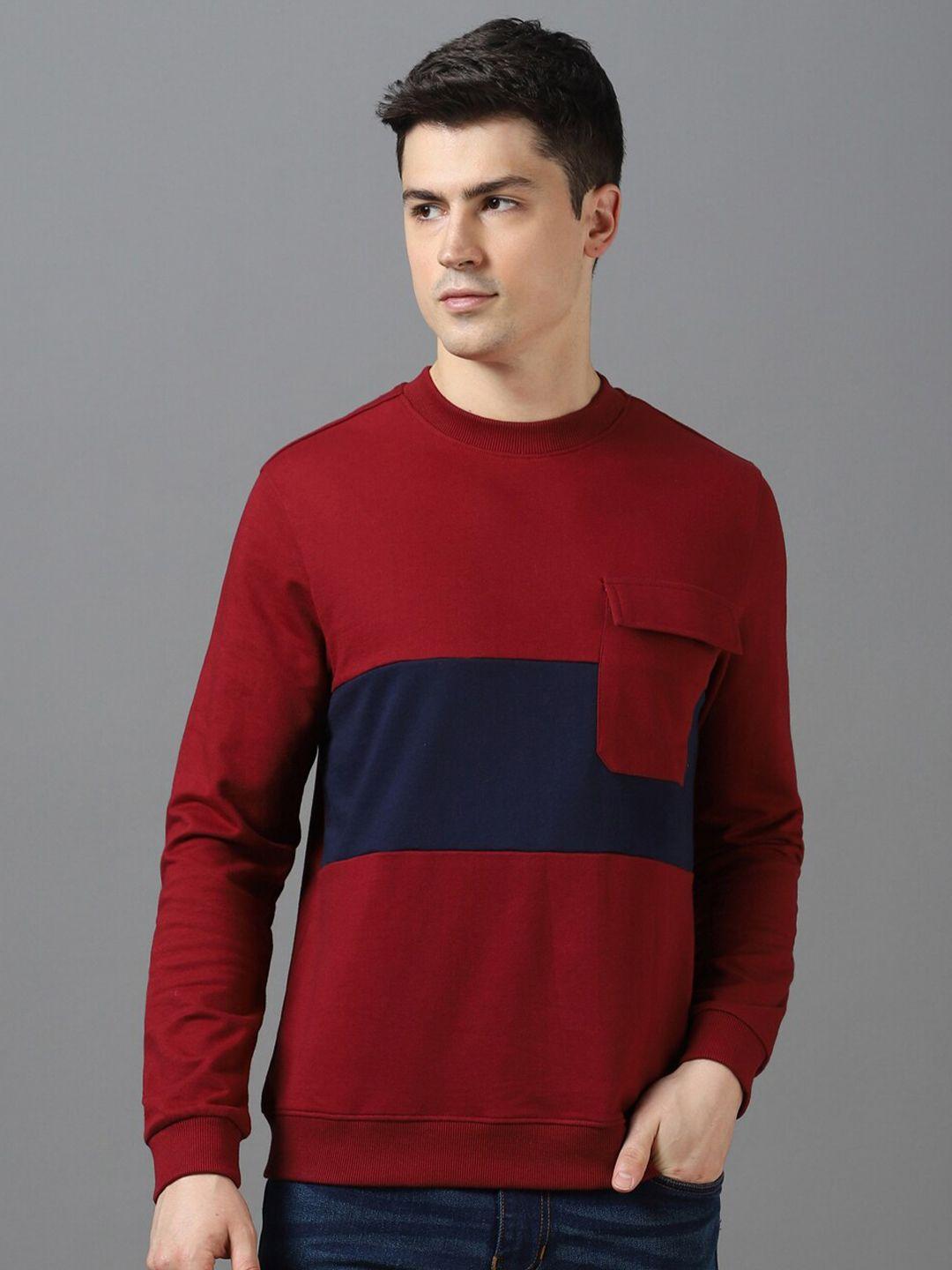 urbano fashion colourblocked pullover sweatshirt