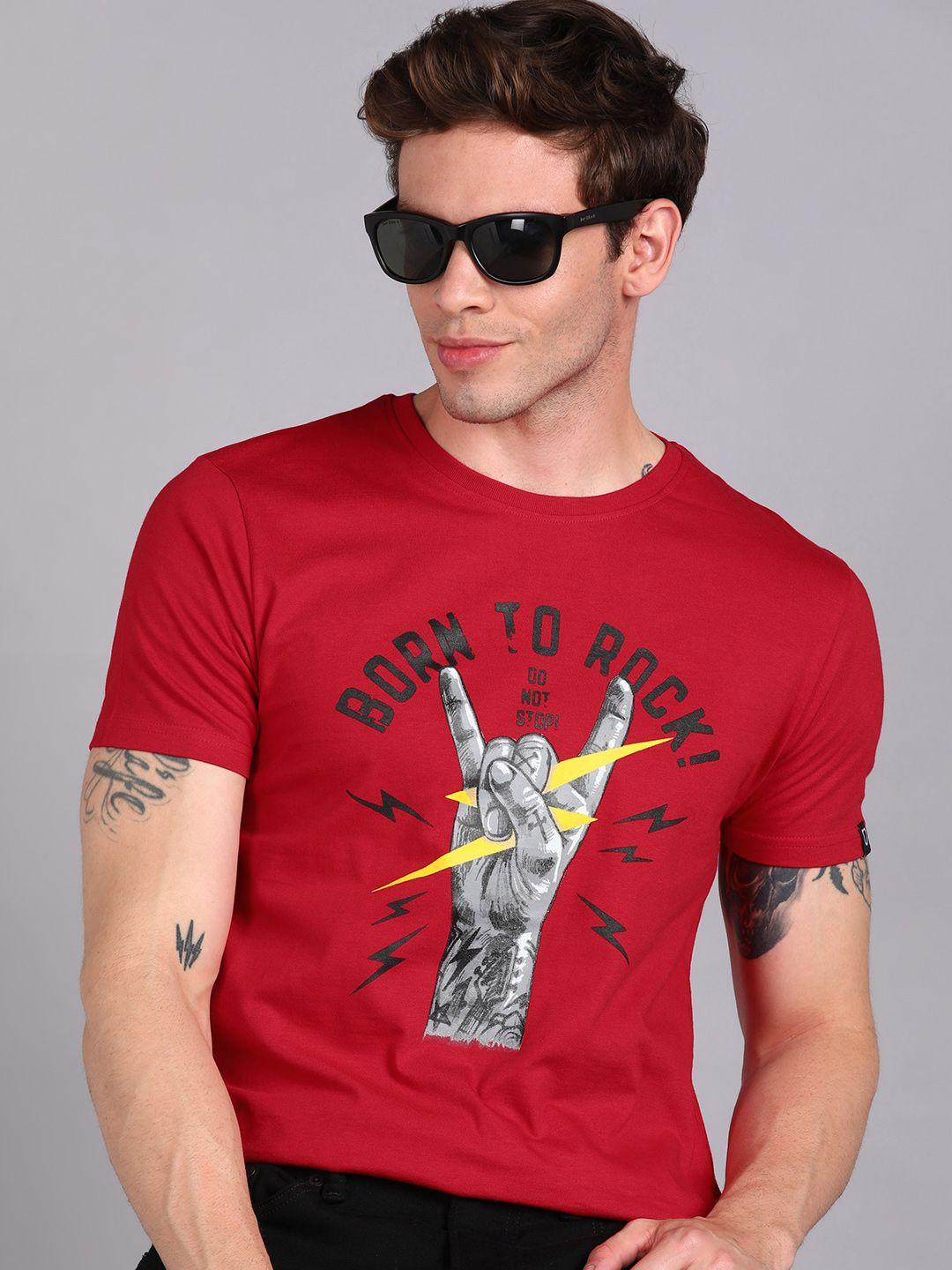 urbano fashion graphic printed slim fit pure cotton t-shirt