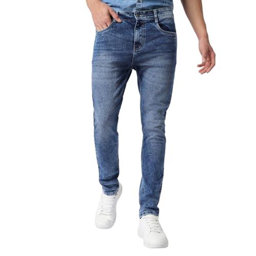 urbano fashion men's blue skinny fit washed jeans stretchable (panjean22-141-mblue-32)