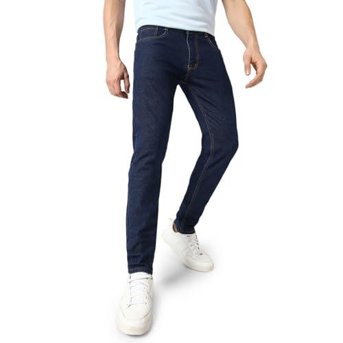 urbano fashion men's blue slim fit solid denim jeans stretchable (eps-mblue-32-02)