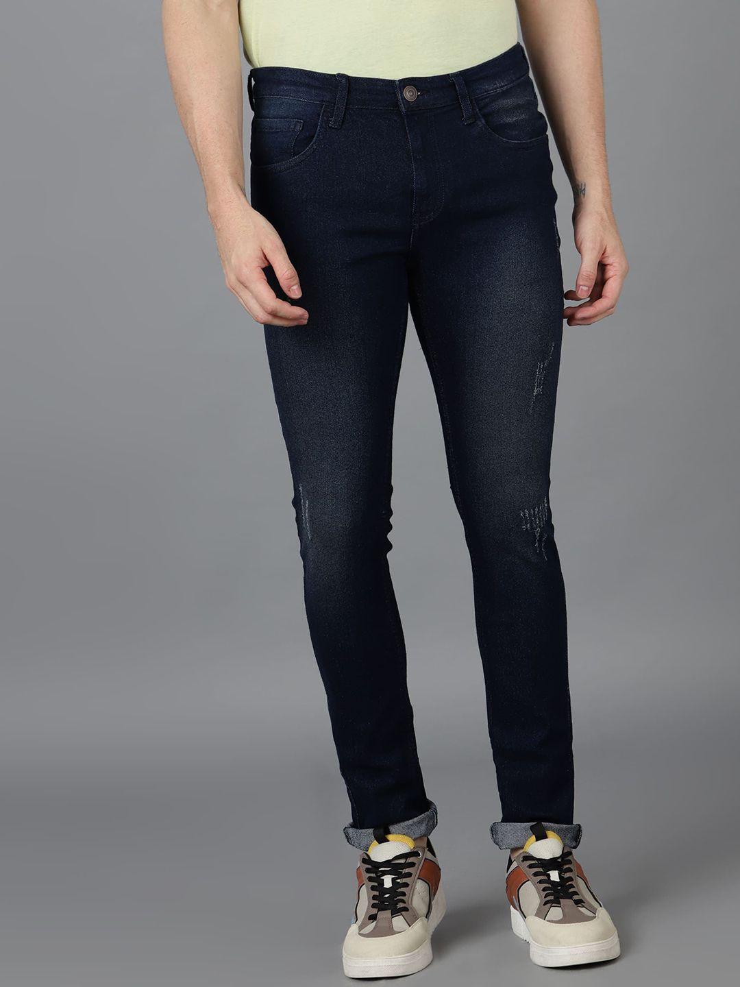 urbano fashion men low distress light fade stretchable jeans