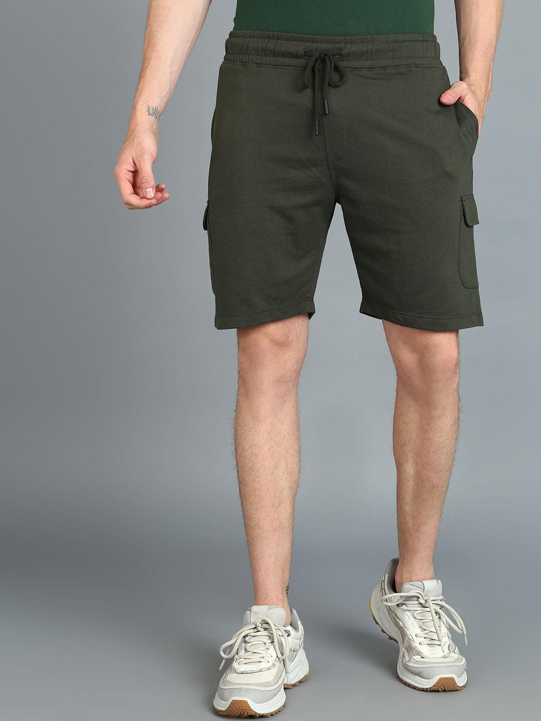 urbano fashion men mid-rise slim fit outdoor cotton shorts