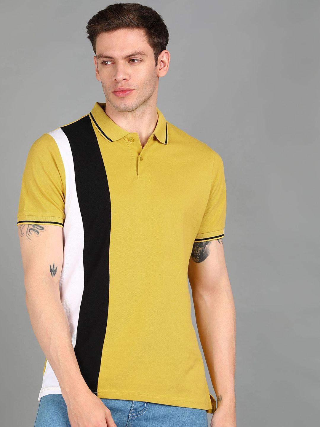 urbano fashion men polo collar slim fit t-shirt