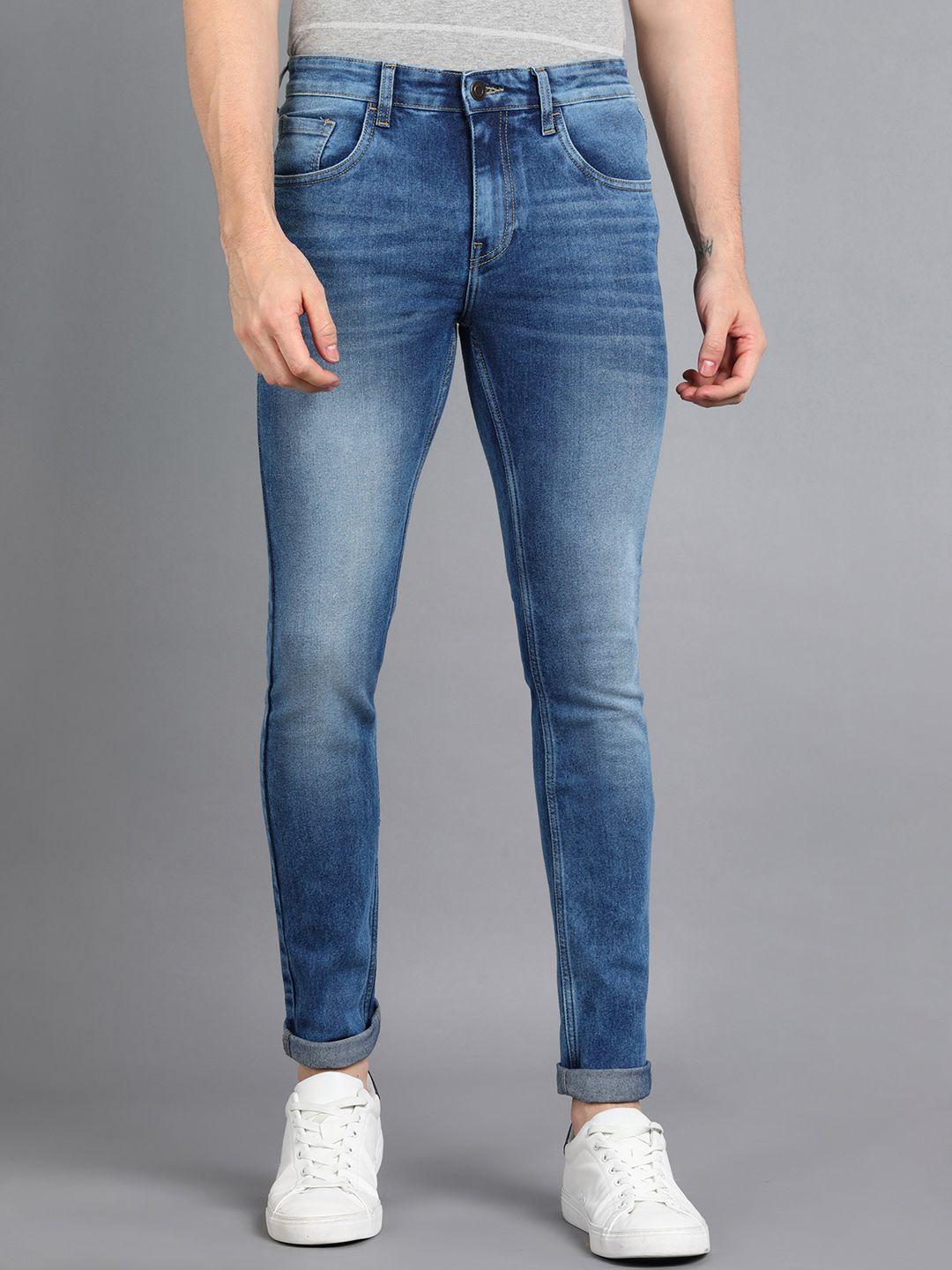 urbano fashion men skinny fit heavy fade stretchable cotton jeans