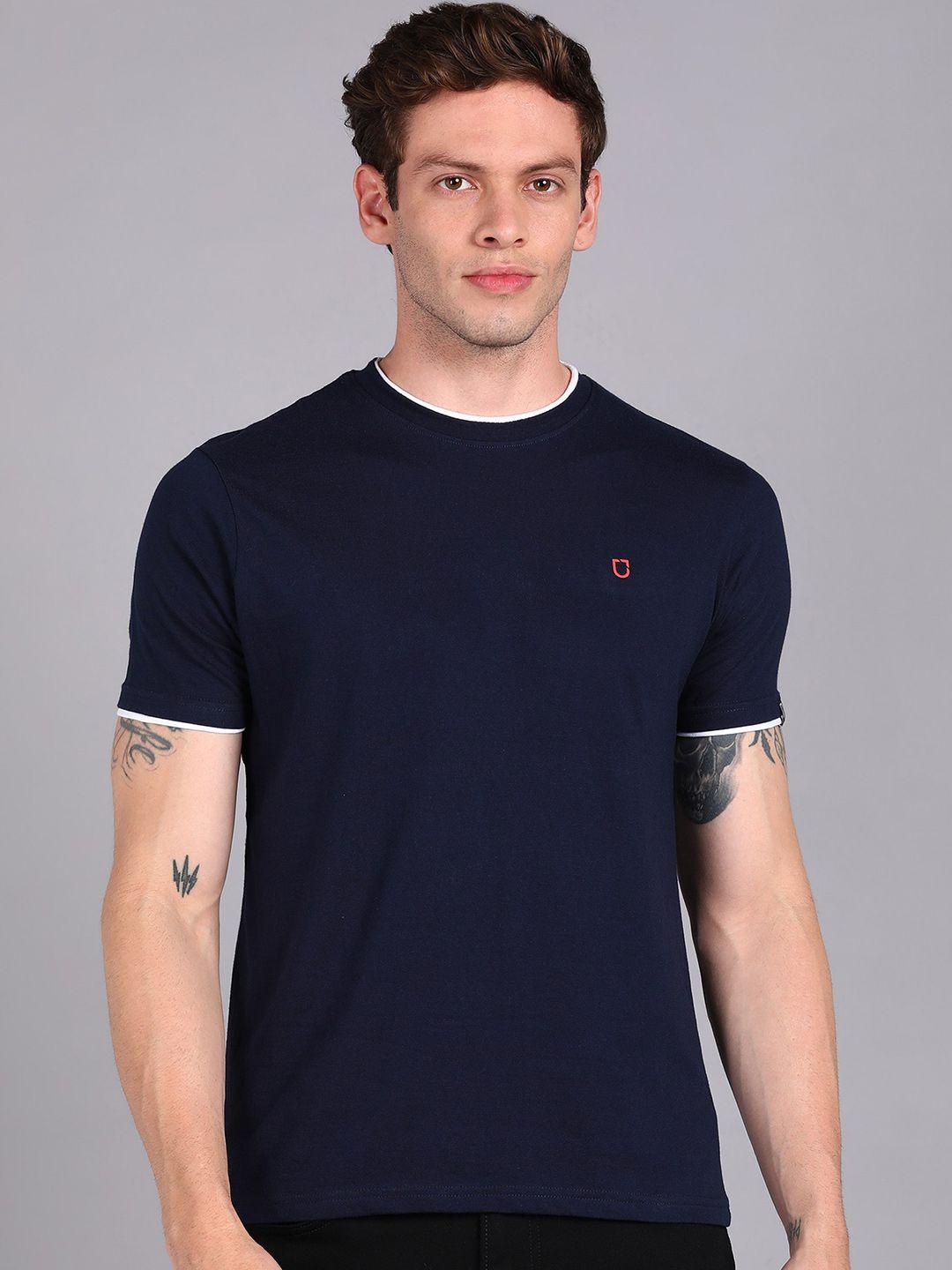 urbano fashion round neck slim fit bio finish pure cotton t-shirt