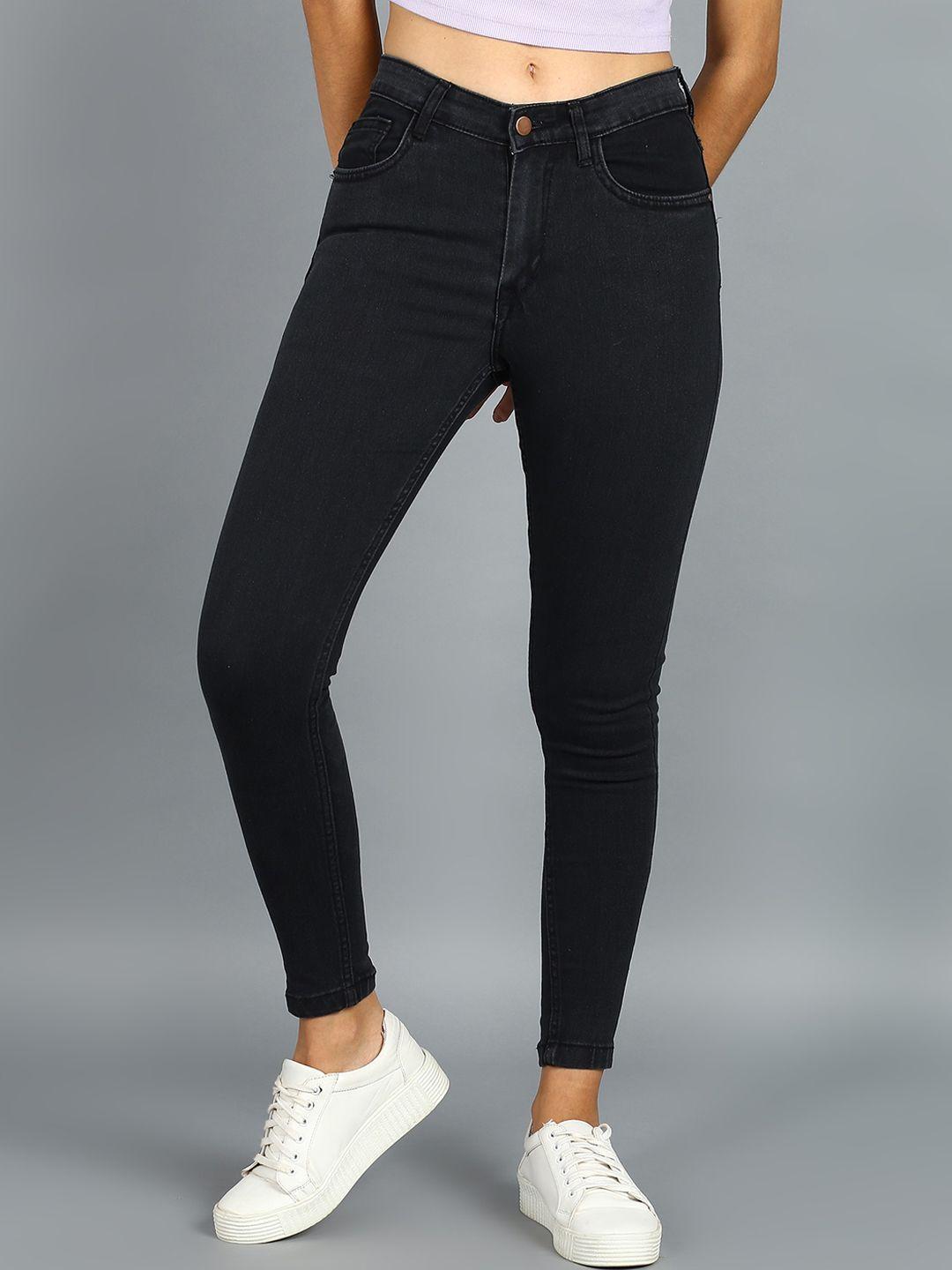 urbano fashion women grey skinny fit stretchable jeans