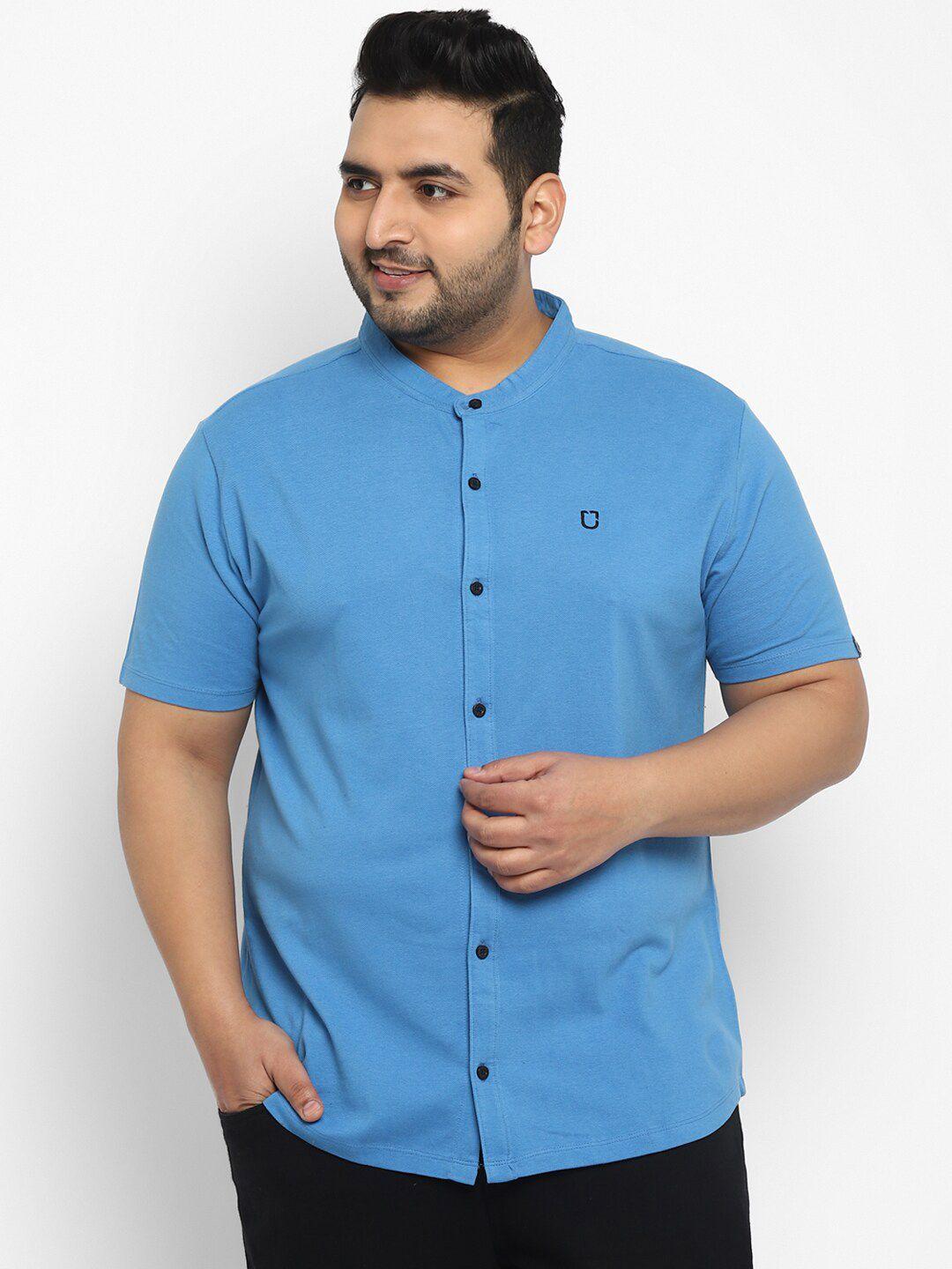 urbano plus men blue casual shirt