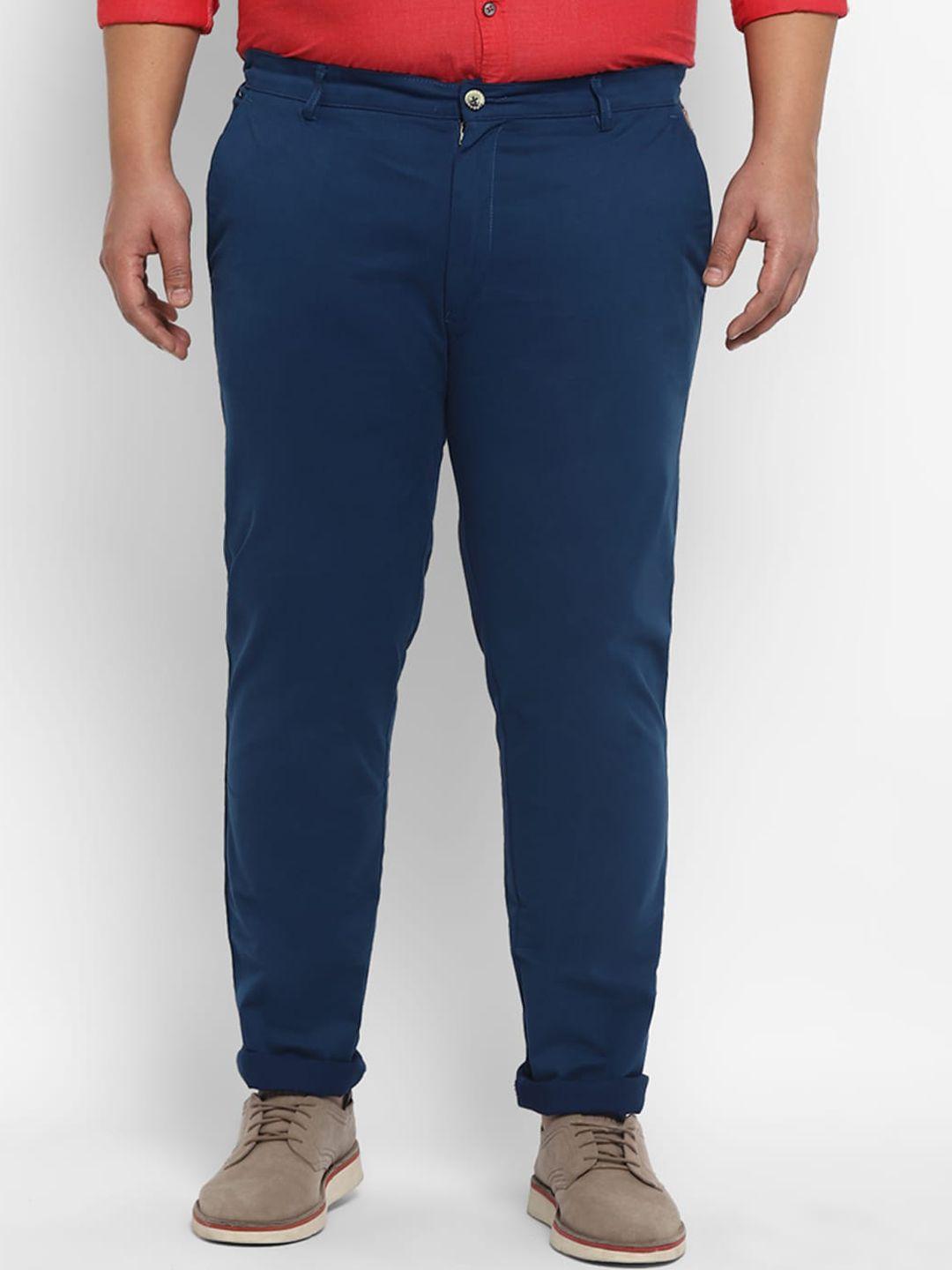 urbano plus men blue chinos trousers