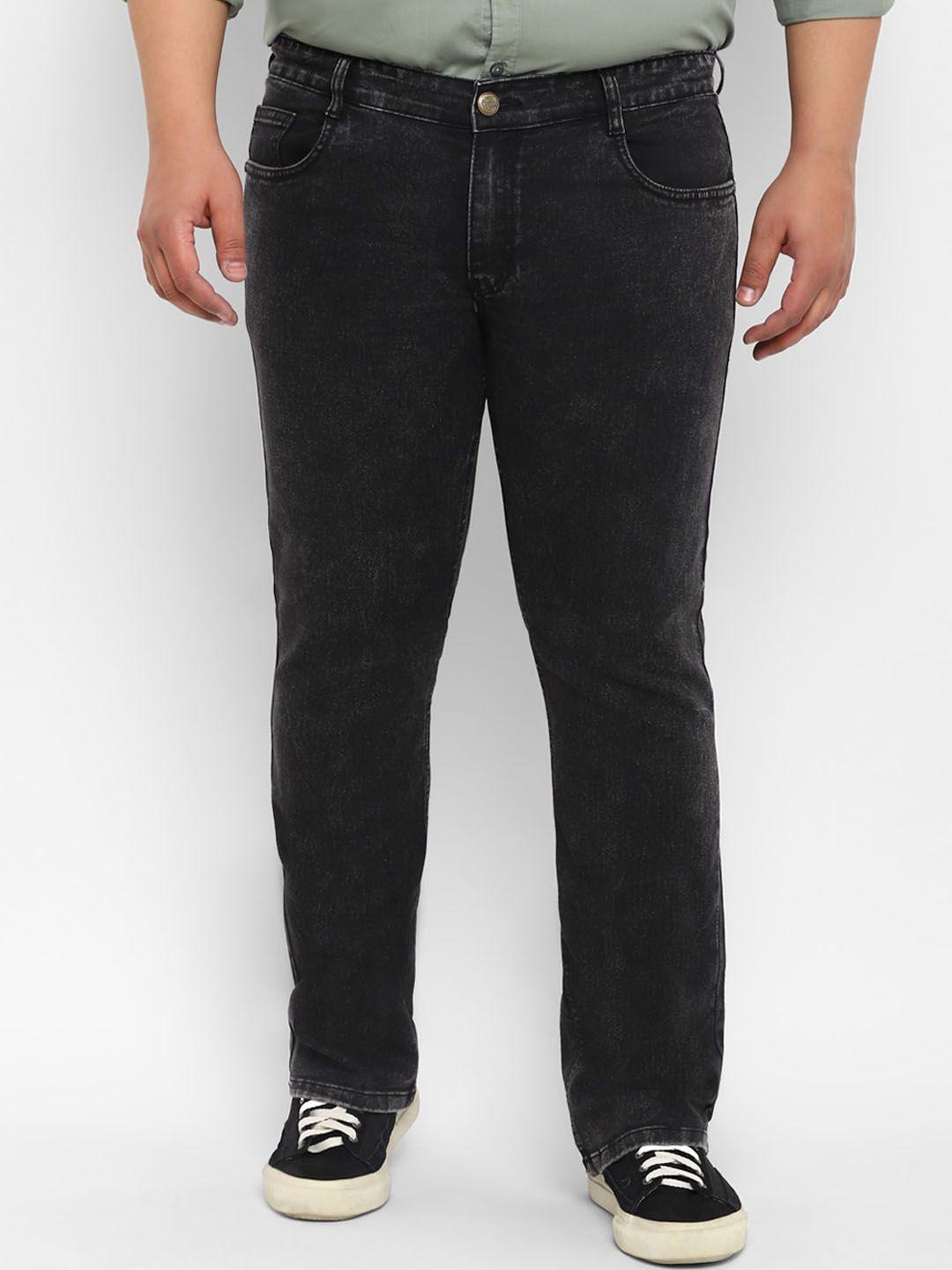 urbano plus men mid-rise bootcut stretchable jeans