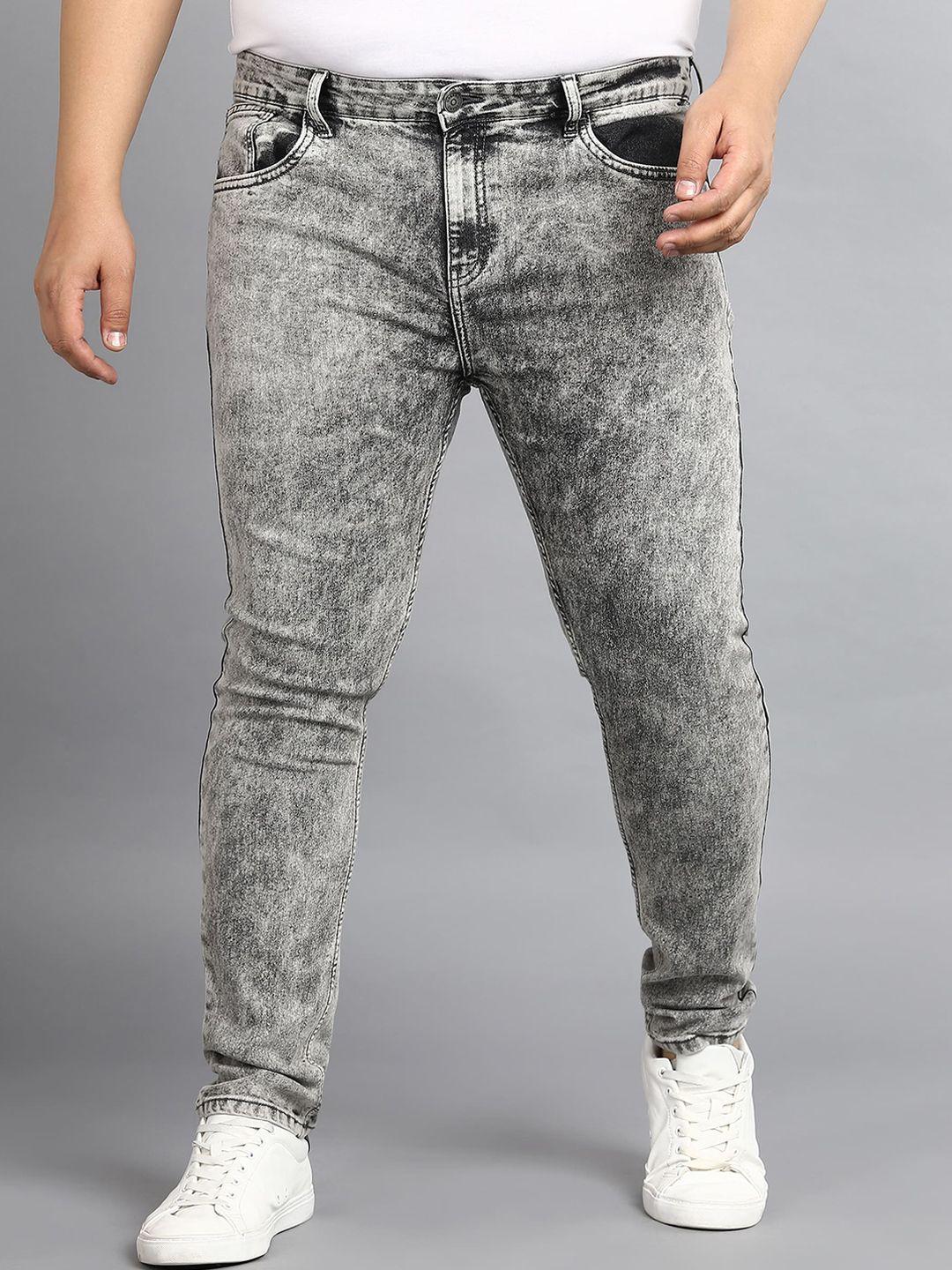 urbano plus men mid-rise heavy fade stretchable jeans