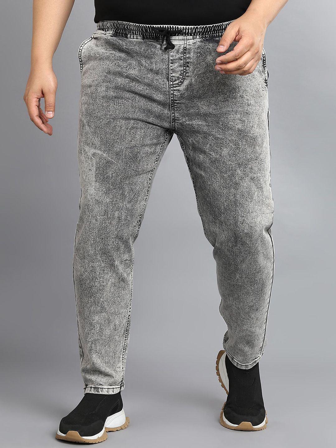 urbano plus men mid rise heavy fade stretchable jogger