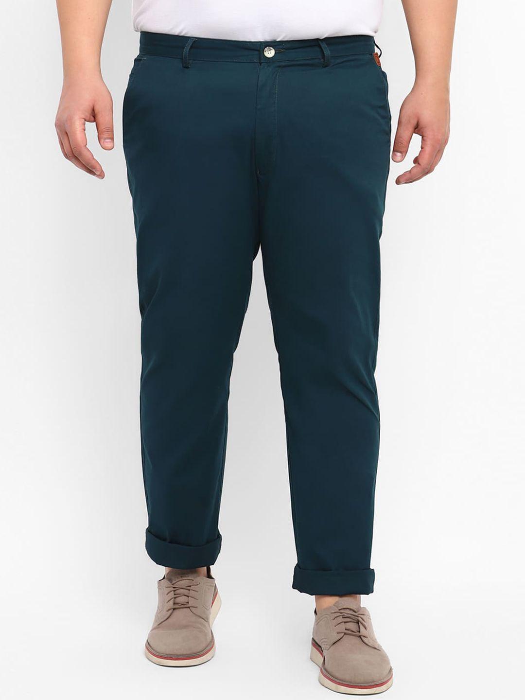 urbano plus men mid rise pure cotton chinos