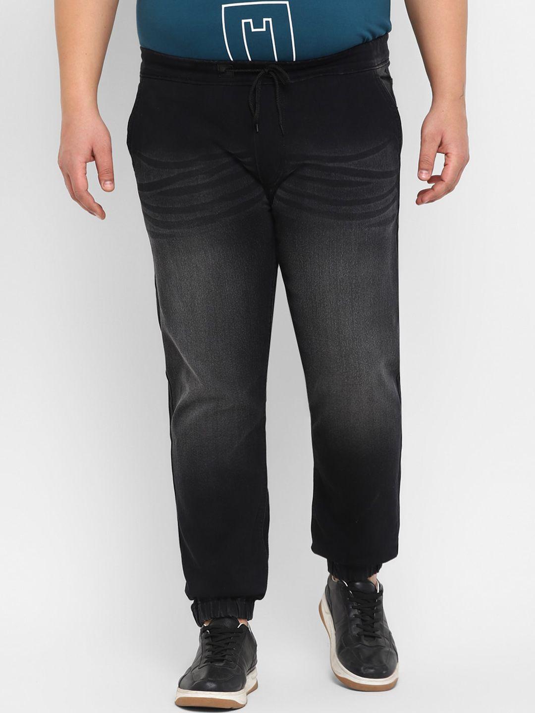 urbano plus men regular fit heavy fade stretchable cotton jogger jeans