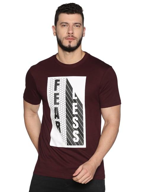 urgear dark maroon crew t-shirt