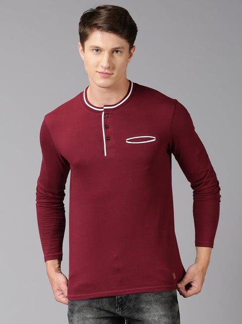 urgear maroon henley t-shirt