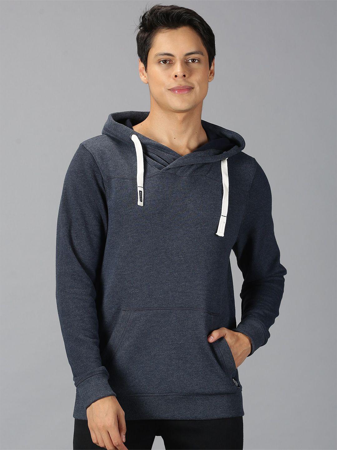 urgear men navy blue hooded sweatshirt