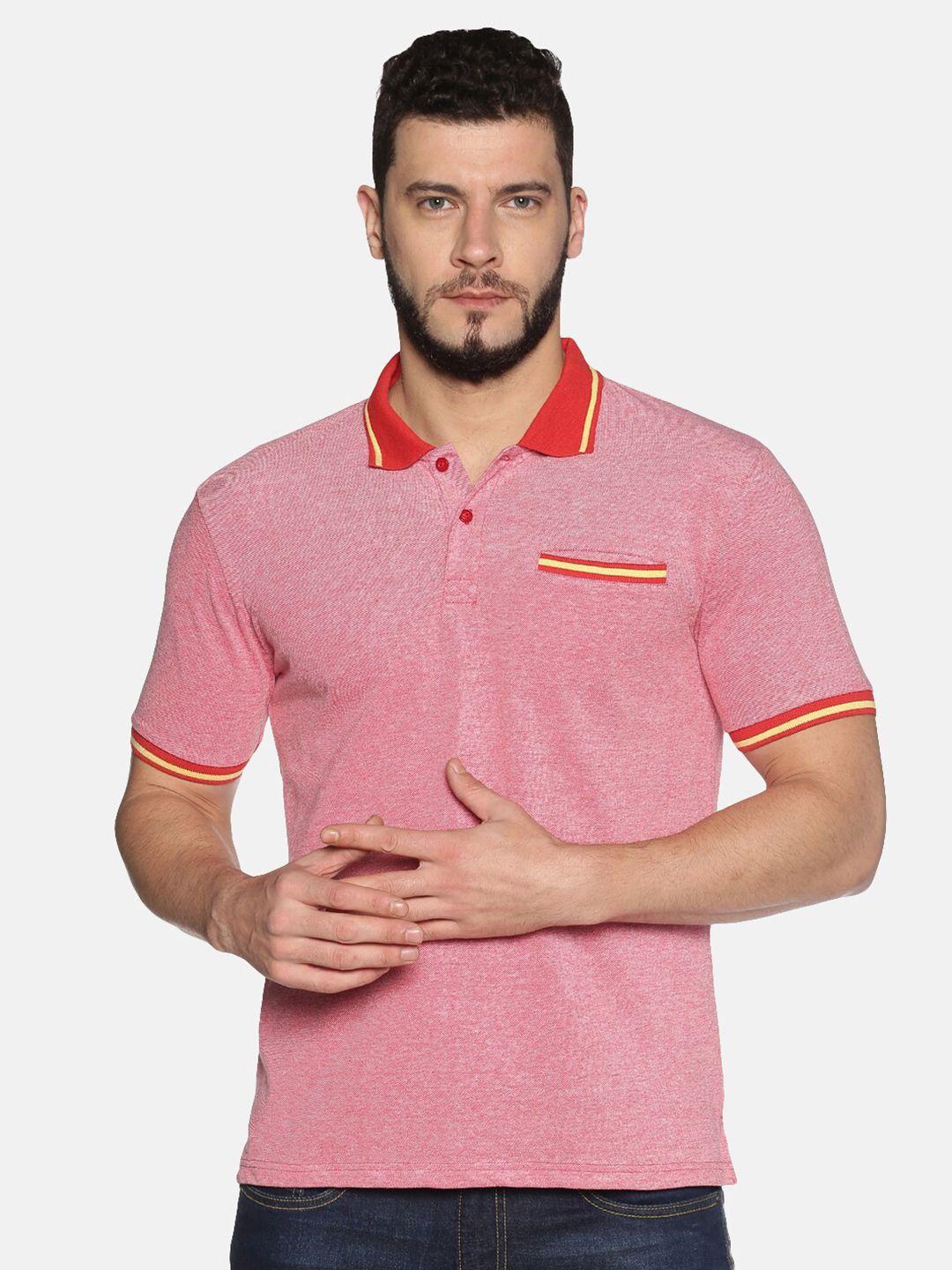 urgear men red polo collar t-shirt