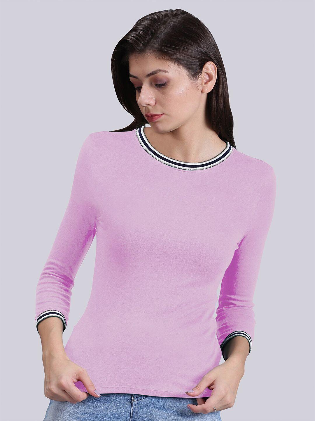 urgear women pink v-neck drop-shoulder sleeves pockets t-shirt