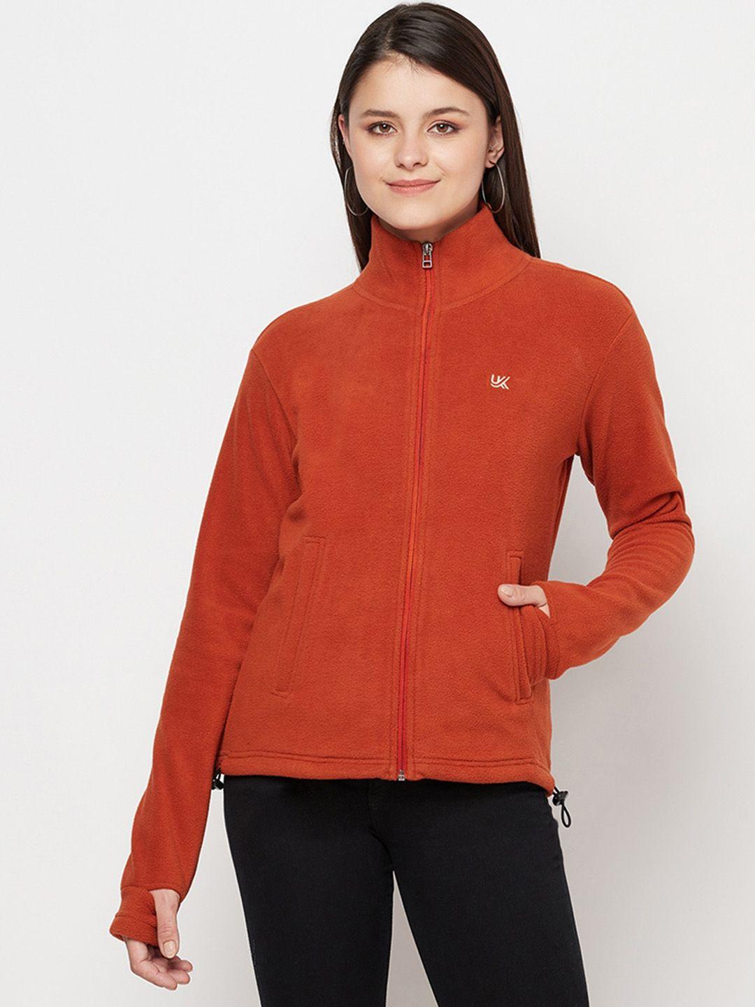 urknit women rust lightweight knitted jacket