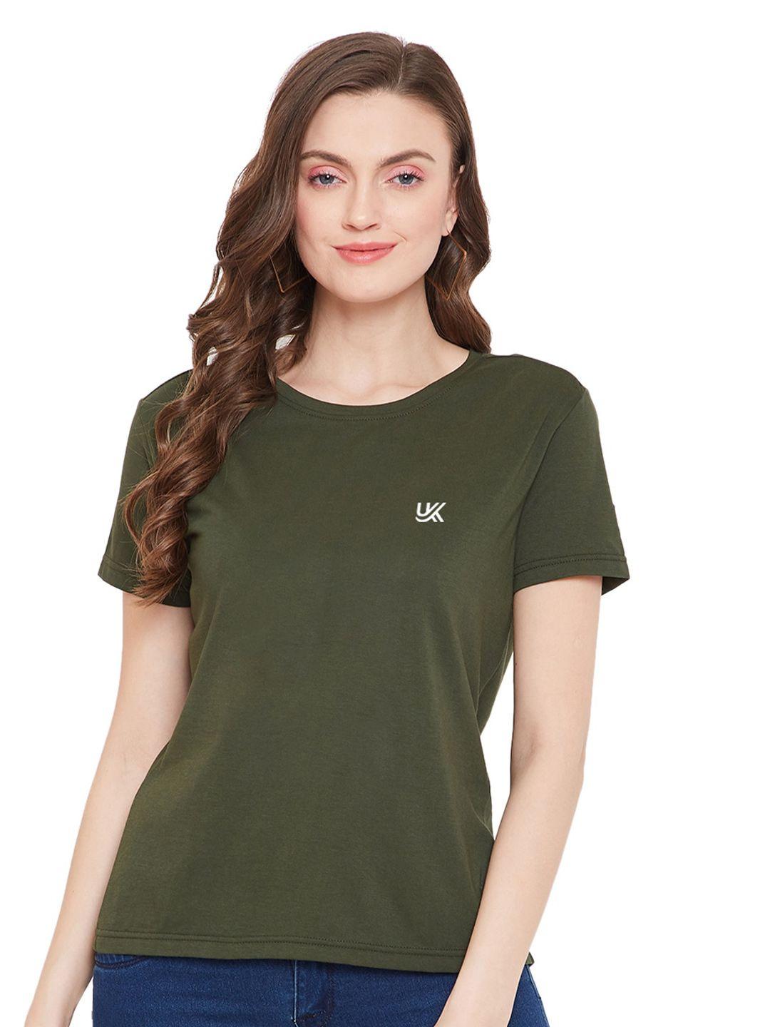 urknit brand logo printed round neck cool max cotton regular t-shirt