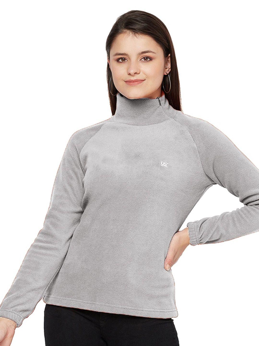 urknit high neck fleece pullover sweatshirt