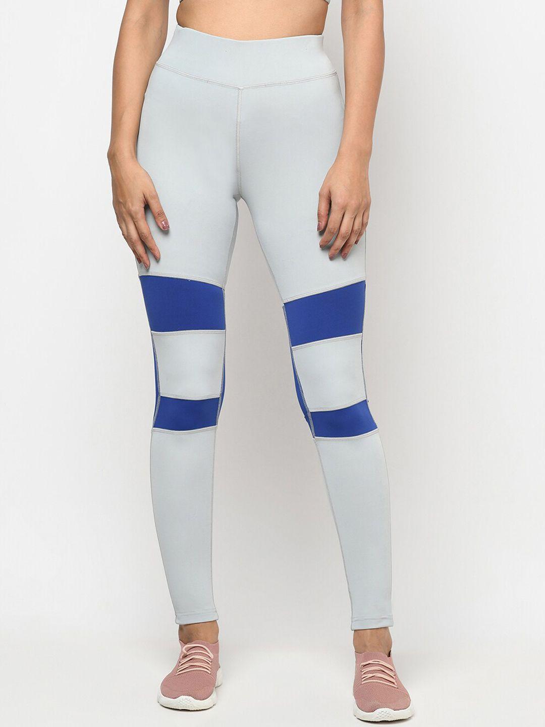 urknit women striped slim fit sportswear stretchable tights