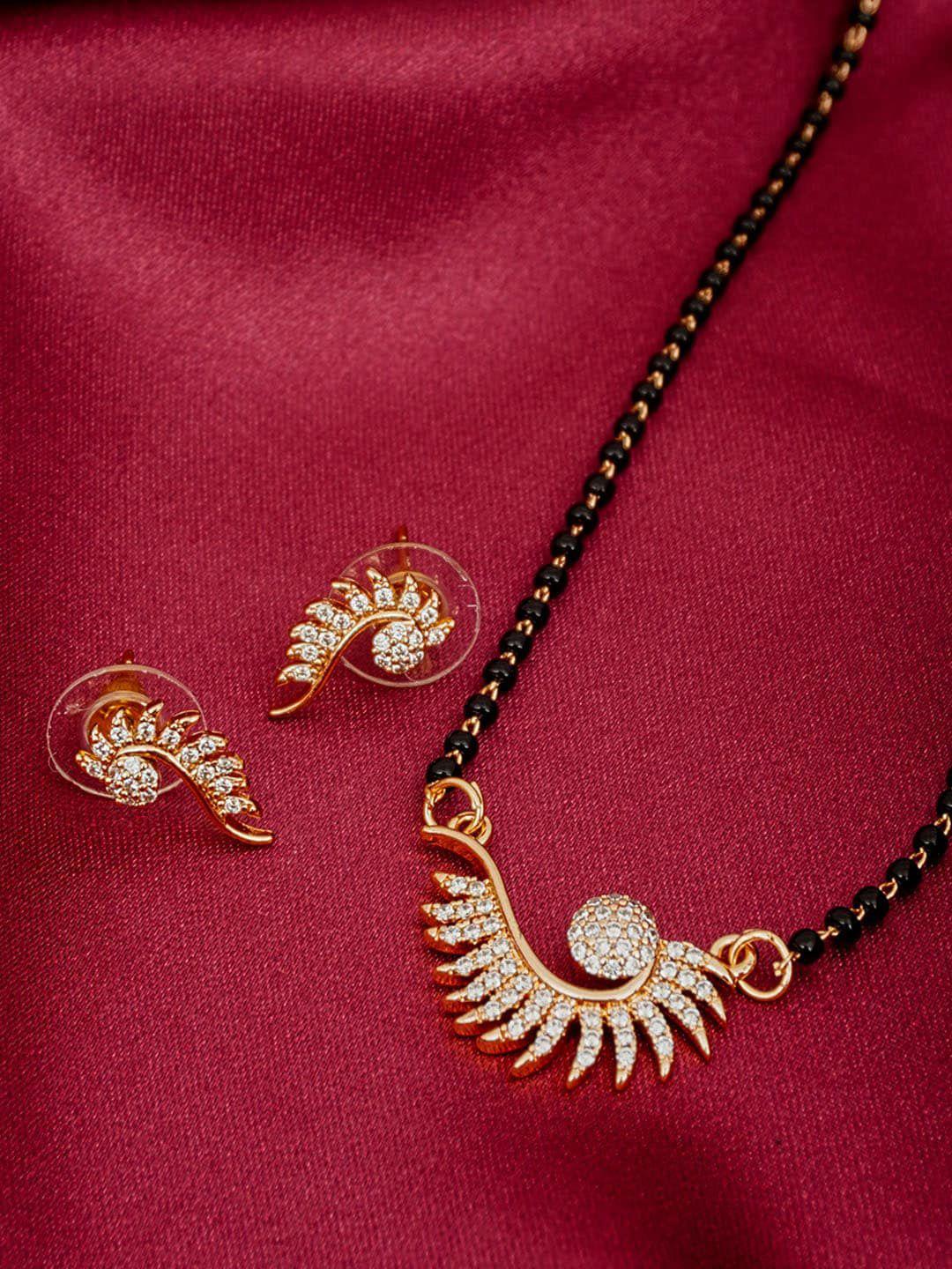 urmika crystal-studded mangalsutra