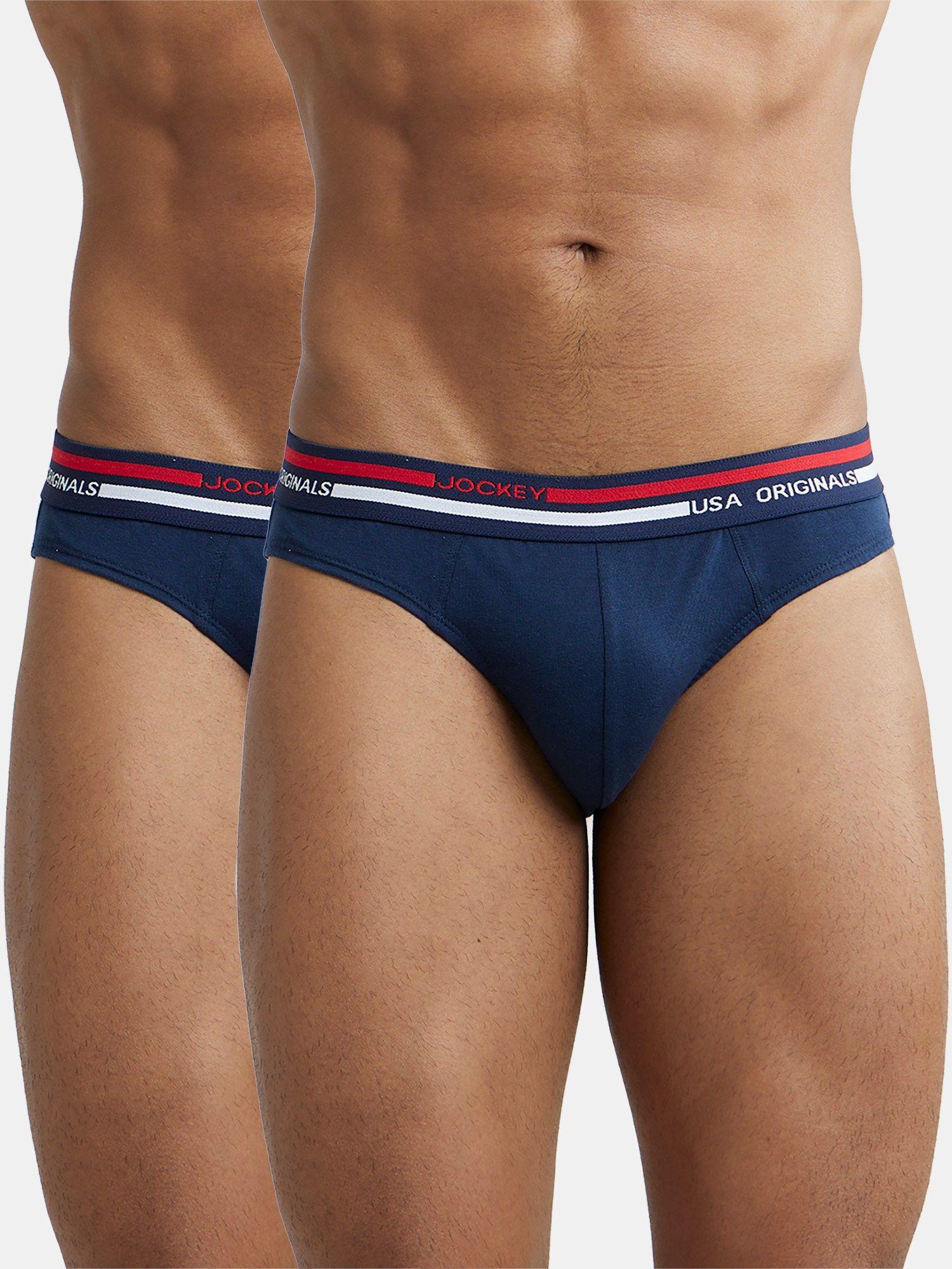 us49 mens super combed cotton solid brief with ultrasoft waistband (pack of 2)